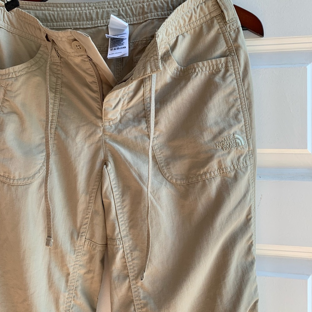 North Face dark tan pants size 4